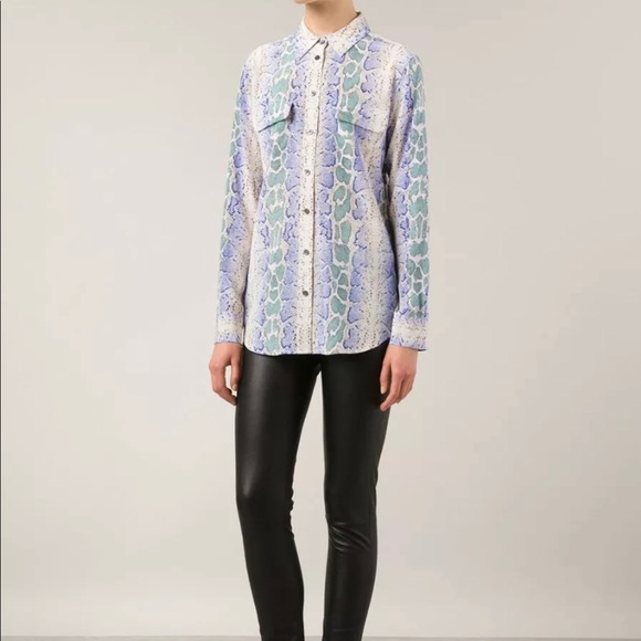 Equipment Tops - EQUIPMENT FEMME Snake Skin 100% Silk Blouse